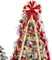 Large Christmas Tree Topper Bow 53x13 Inch Red & Gold Glitter Ribbon Bow with Streamers – Handmade Xmas Tree Topper Bow Decoration for Christmas Tree, Wreath, Door, Staircase, Mantel & Holiday Home Decor